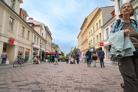 Potsdam Germany - August 27 2017; Street scene in popular picturesque small town Germany for touristsのeditorial素材