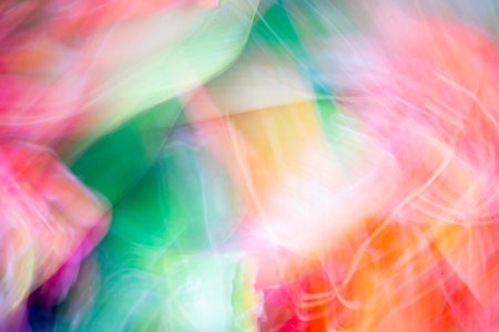 Nature floral abstract colourful whirling effect plants in motion and macro.