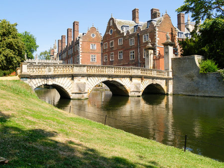 Wren Bridge in Cambridge University campus, Englandの写真素材