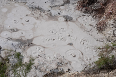 Bubbling thermal mud pools at Orakei Korako.