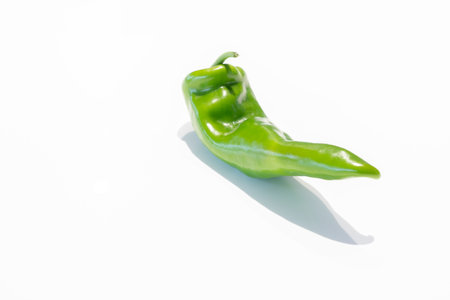 Capsicum unusually shaped isolated on white.の写真素材