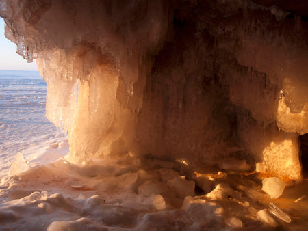 Ice cave near the Apostle Islands