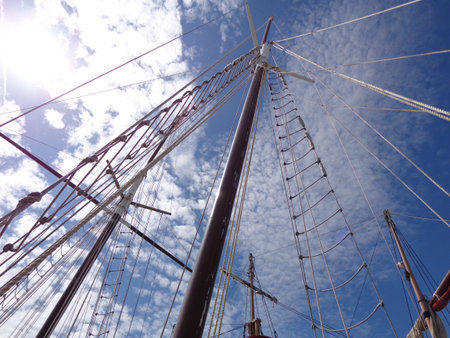 Mast on Blue Sky