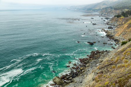 The Pacific Coast Highway (State Route 1) is a major north-south state highway that runs along most of the Pacific coastline of the U.S. state of California.の写真素材