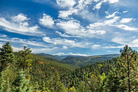 A View of Maestas Ridge in the Sangre de Cristo Mountains along State Highway 76.の写真素材