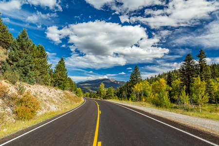 The Enchanted Circle Scenic Byway is an 84 mile New Mexico Scenic Byway and National Forest Scenic Byway around Wheeler Mountain located in Northern New Mexico. It begins and ends in Taos, New Mexico.の写真素材