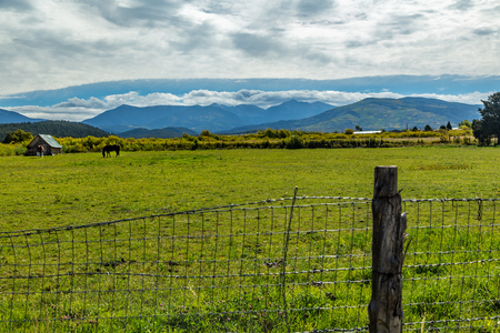 A View of Trampas Peak in the Sangre de Cristo Mountains along State Highway 76.の写真素材