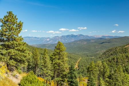 A View of Maestas Ridge in the Sangre de Cristo Mountains along State Highway 76.の写真素材