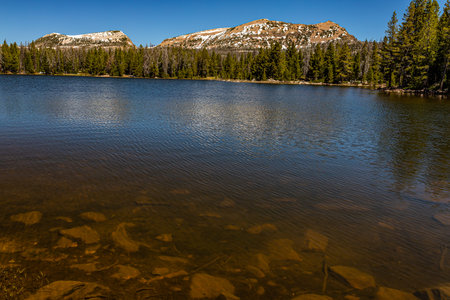 Teapot Lake is along the Mirror Lake Scenic Byway in the Uinta Mountains in northern Utah.