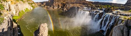 Shoshone Falls on the Snake River as viewed from Shoshone Falls Park in Twin Falls, Idaho.の写真素材