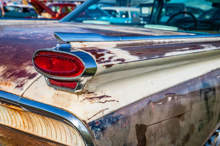 Daytona Beach, FL / USA- November 24, 2018: 1959 Oldsmobile Dynamic 88 2 door hardtop at the Fall 2018 Daytona Turkey Run.のeditorial素材