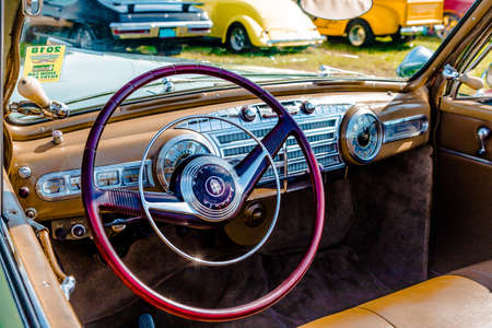 Daytona, Florida / United States - November 24, 2018: 1947 Lincoln Continental at the Fall 2018 Daytona Turkey Run.のeditorial素材