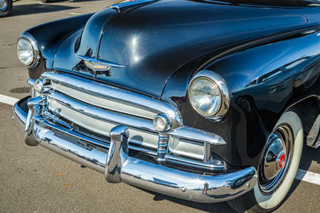 Daytona Beach, FL / USA - March 25, 2018: 1950 Chevrolet Styleline 2-door sedan at the Spring 2018 Daytona Turkey Run.のeditorial素材