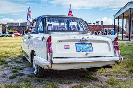 Fernandina Beach, FL / USA - September 22, 2018: 1962 Triumph Herald convertible at a car show at Fort Clinch in  Fernandina Beach, Florida near Jacksonville.のeditorial素材