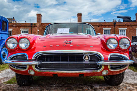 Fernandina Beach, FL / USA - September 22, 2018: 1962 Chevrolet Corvette at a car show at Fort Clinch in  Fernandina Beach, Florida near Jacksonville.のeditorial素材