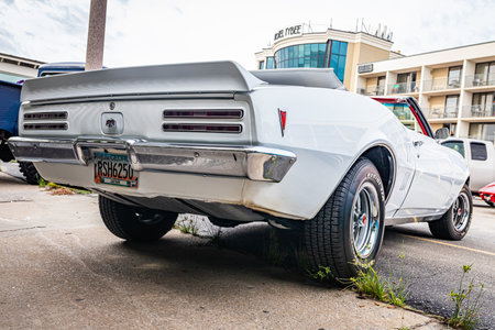 Tybee Island, GA - October 3, 2020: 1968 Pontiac Firebird  at a local car show.のeditorial素材
