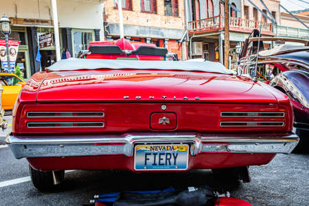 Virginia City, NV - July 30, 2021: 1968 Pontiac Firebird convertible at a local car show.のeditorial素材