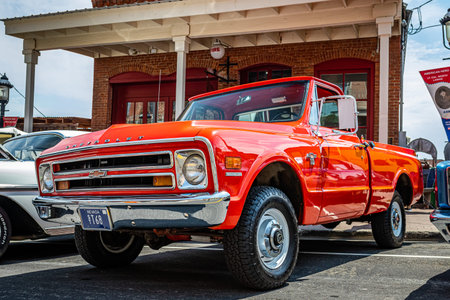 Virginia City, NV - July 30, 2021: 1968 Chevrolet C10 pickup truck at a local car show.
