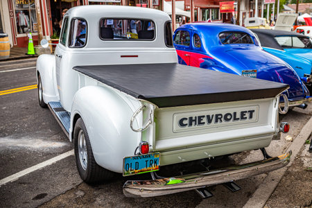 Virginia City, NV - July 30, 2021: 1950 Chevrolet 3100 Pickup Truck at a local car show.