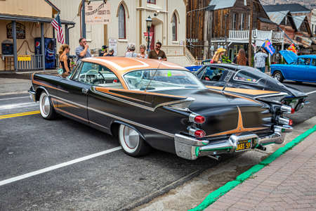 Virginia City, NV - July 30, 2021: 1959 Dodge Coronet hardtop coupe at a local car show.のeditorial素材