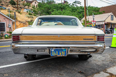 Virginia City, NV - July 30, 2021: 1967 Chevrolet Chevelle Malibu hardtop coupe at a local car show.のeditorial素材