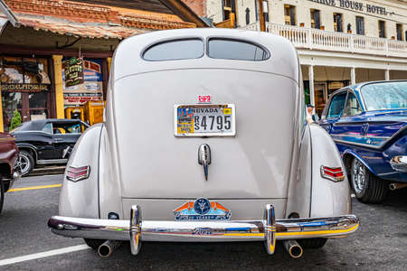 Virginia City, NV - July 31, 2021: 1940 Ford Deluxe Fordor Sedan at a local car show.のeditorial素材