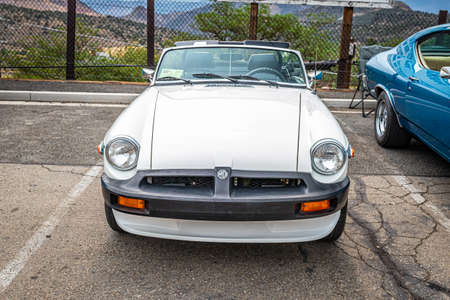 Virginia City, NV - July 31, 2021: 1979 MGB Convertible Sports Car at a local car show.のeditorial素材