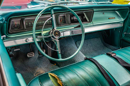Virginia City, NV - July 31, 2021: 1966 Chevrolet Impala hardtop coupe at a local car show.のeditorial素材