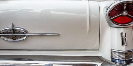 Virginia City, NV - July 31, 2021: 1957 Oldsmobile Golden Rocket 88 hardtop coupe at a local car show.のeditorial素材