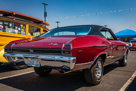 Reno, NV - August 3, 2021: 1969 Chevrolet Chevelle SS Hardtop Coupe at a local car show.のeditorial素材