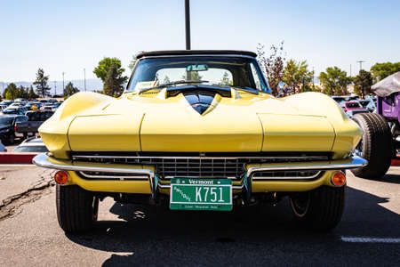 Reno, NV - August 4, 2021: 1967 Chevrolet Corvette StingRay convertible at a local car show.のeditorial素材