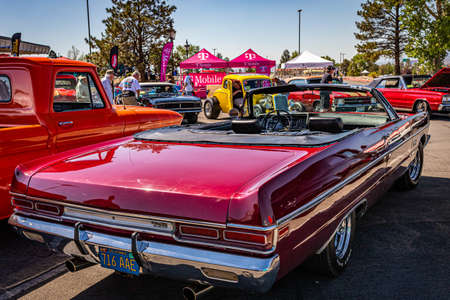 Reno, NV - August 4, 2021: 1969 Plymouth Fury III Convertible at a local car show.のeditorial素材