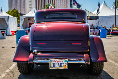 Reno, NV - August 4, 2021: 1932 Ford Model B 3 Window Coupe at a local car show.のeditorial素材