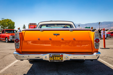 Reno, NV - August 4, 2021: 1966 Ford Ranchero Pickup Truck at a local car show.のeditorial素材