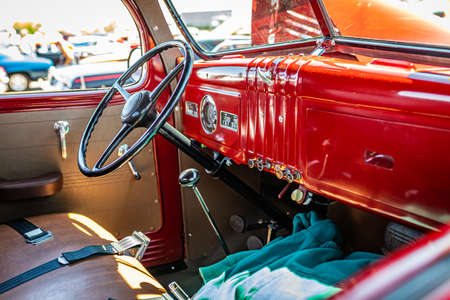 Reno, NV - August 4, 2021: 1941 Plymouth PT125 Pickup Truck at a local car show.のeditorial素材