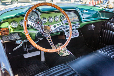 Reno, NV - August 5, 2021: 1956 Dodge Royal Lancer Hardtop Coupe at a local car show.