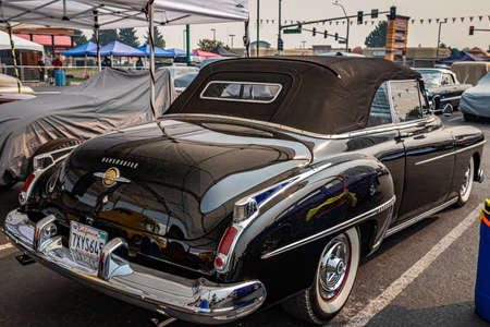 Reno, NV - August 6, 2021: 1950 Oldsmobile Rocket 88 Convertible at a local car show.のeditorial素材