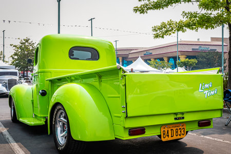 Reno, NV - August 6, 2021: 1947 International KB2 pickup truck at a local car show.のeditorial素材