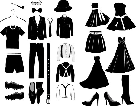 Vector clothes setのイラスト素材