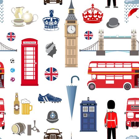 Pattern of the United Kingdom theme.のイラスト素材