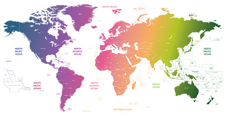 vector world mapのイラスト素材