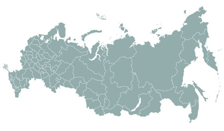 Vector illustration of isolated on white Russia mapのイラスト素材