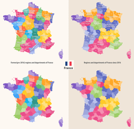 administrative regions and departments of France Vector illustration.のイラスト素材