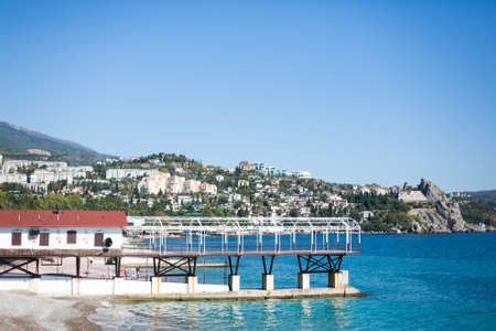 nature attraction sea Crimea town people relaxの写真素材