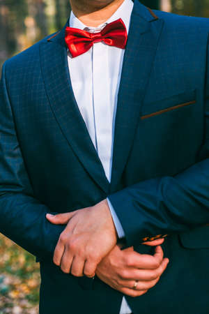 groom jacket butterfly jacket wedding detail manの写真素材