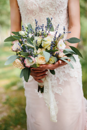 Beautiful wedding bouquet color