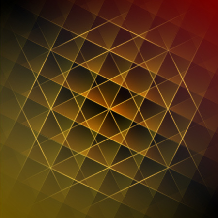 Fiery shiny geometric circle background. Abstract yellow vector.のイラスト素材