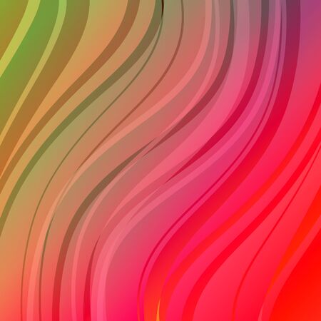 Red colorful vector abstract background with wavesのイラスト素材