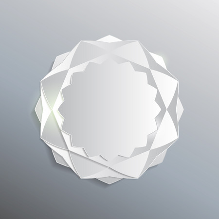 Abstract shiny paper geometic label.  Template vectorのイラスト素材