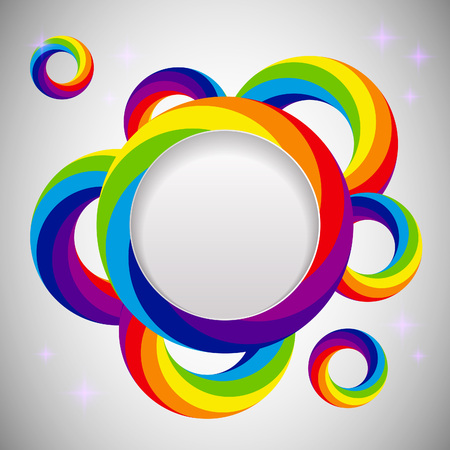 Rainbow colored vector design elements. Abstract backgroundのイラスト素材